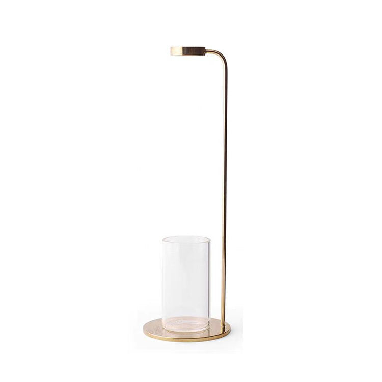 Minimalist Metal and Glass Table Lamp