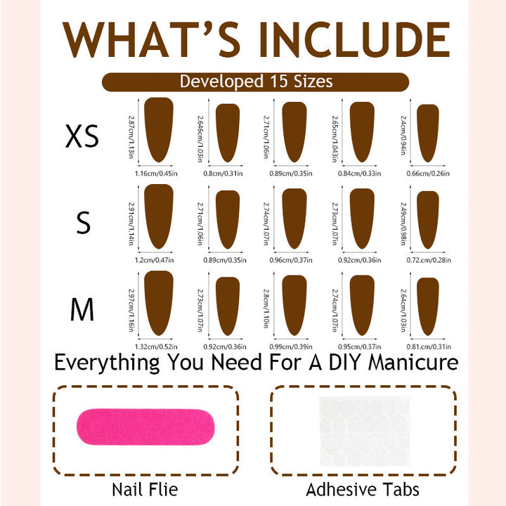 Artificial nail set with elegant gold accents and unique designs Kalsten