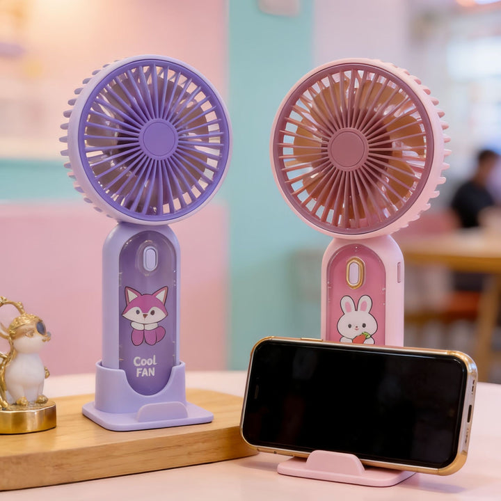 Women Portable Hand Fan with Kid-Friendly Lion Design Kalsten