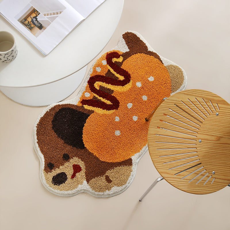 Playful tufted dog rug made of chenille with non-slip underside Kalsten