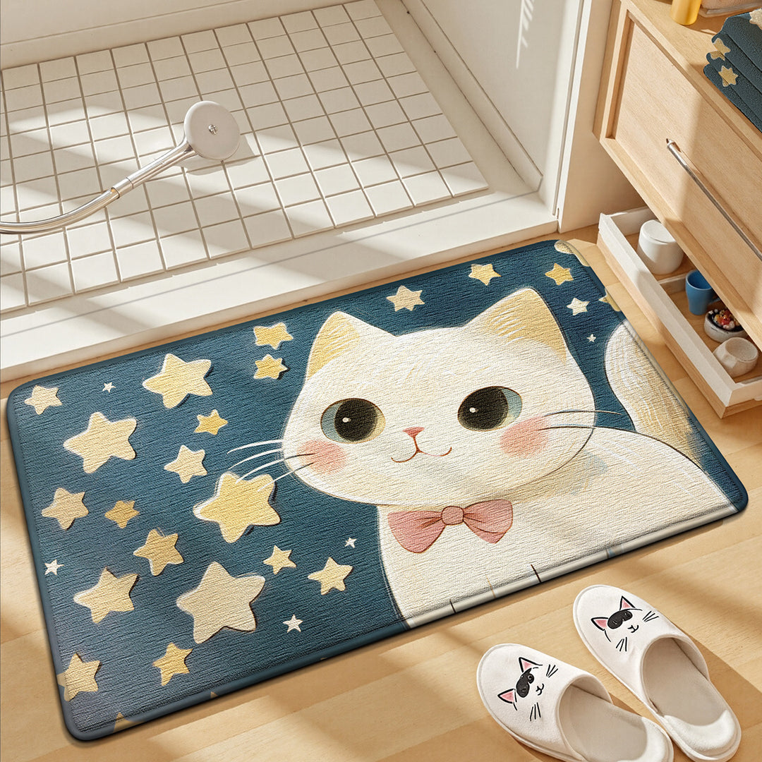 Cute Bunny-Themed Bath Mat