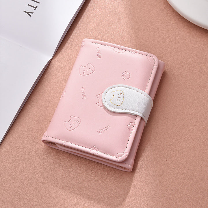 Cute Cat-Themed Card Wallet Kalsten