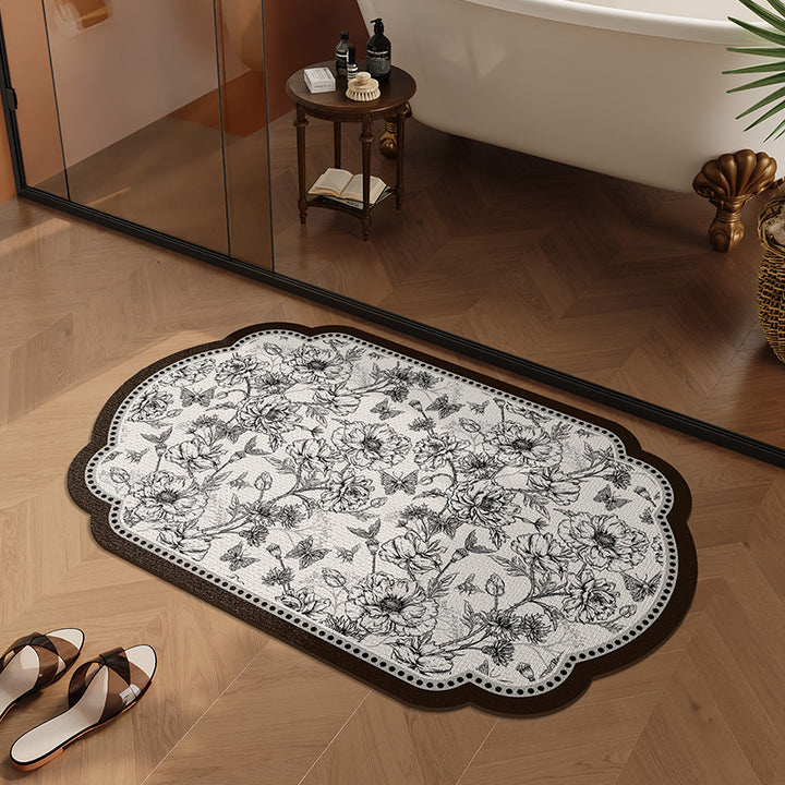 Floral Embellished Area Mat Kalsten