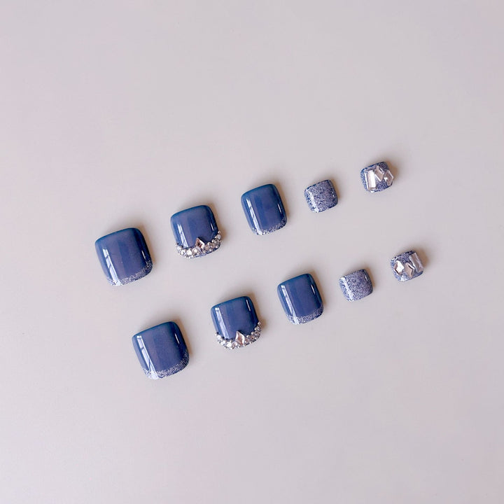 Acrylic Nail Set with Stylish 3D Accents Kalsten