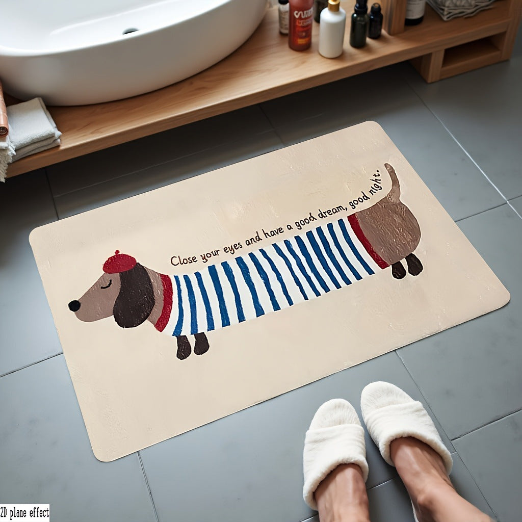 Cartoon-Themed Bath Mat Kalsten