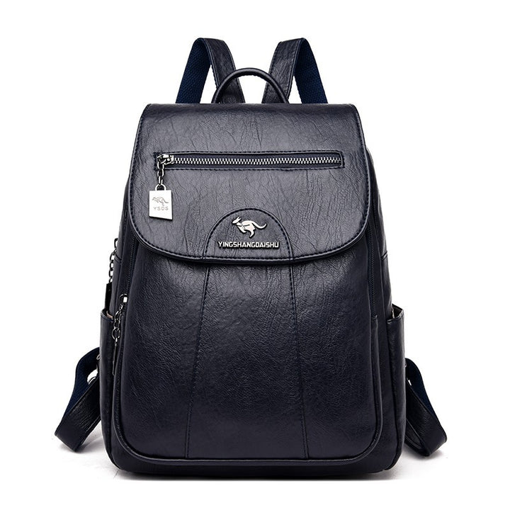 Stylish Multi-Pocket Leather Backpack Kalsten