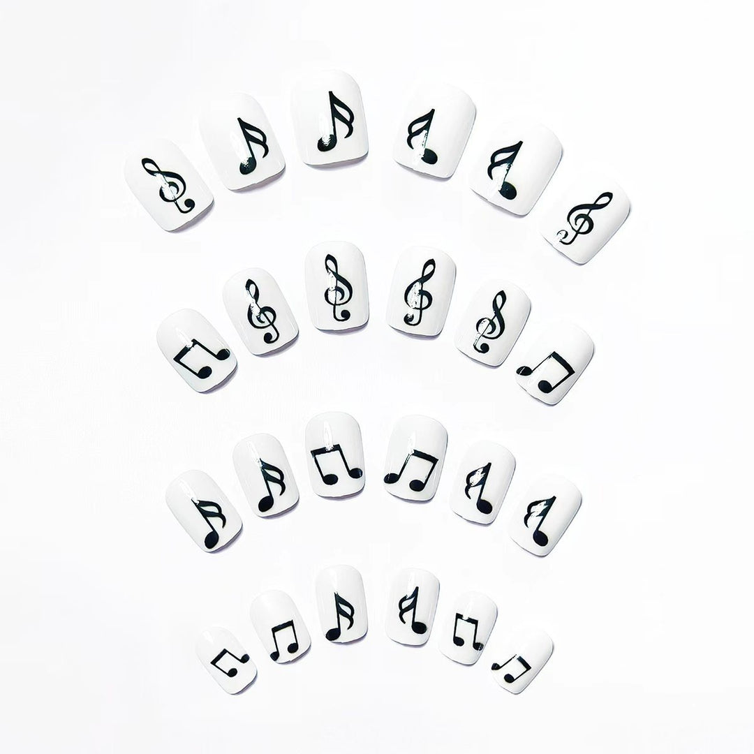 Artificial nails with music motif Kalsten