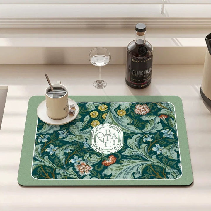 Decorative Botanical Kitchen Mat