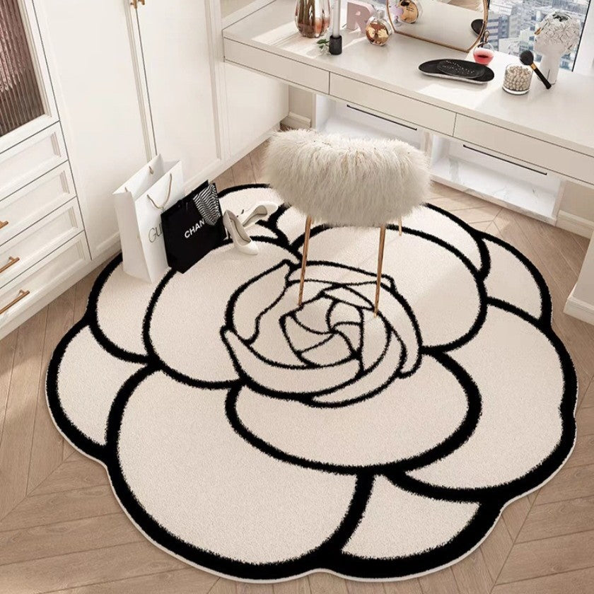 Floral Petal Shaped Area Rug