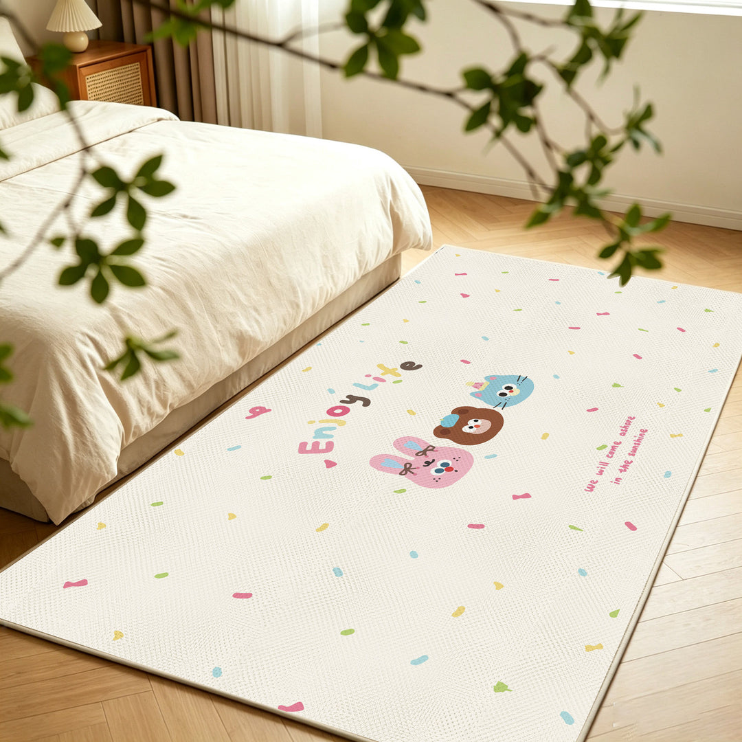 Welcome Mat with Playful Polka Dot Design