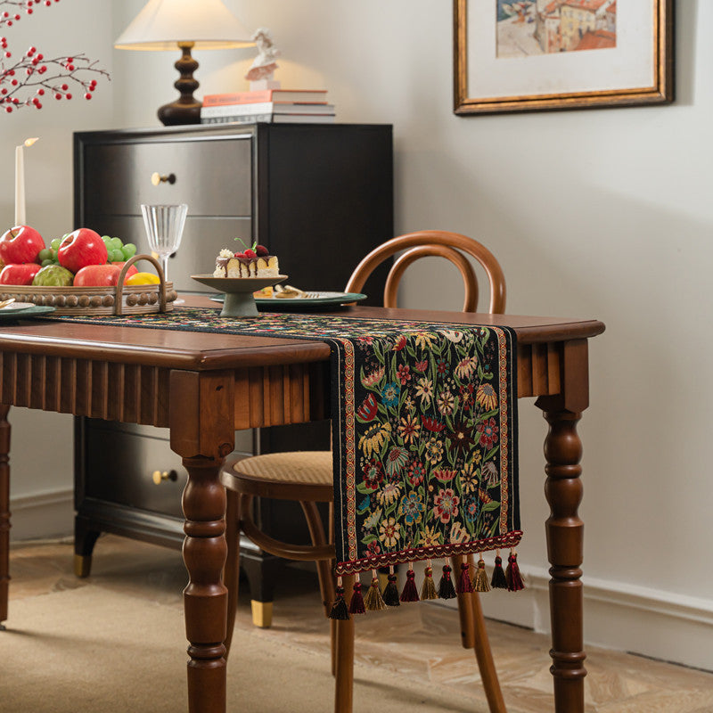 Ornate Floral Pattern Table Runner