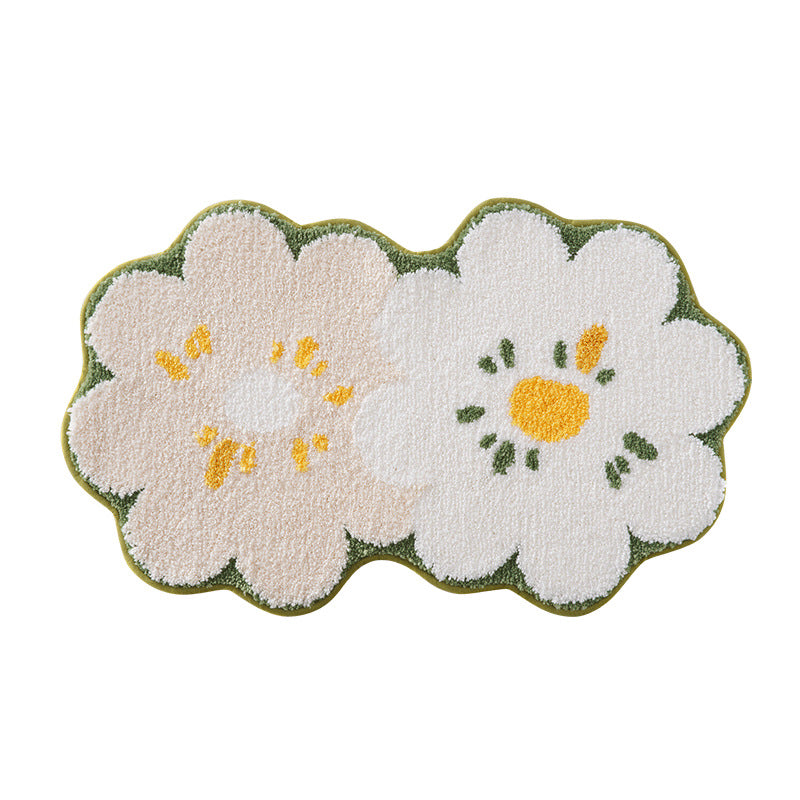 Floral Design Bath Mat Kalsten
