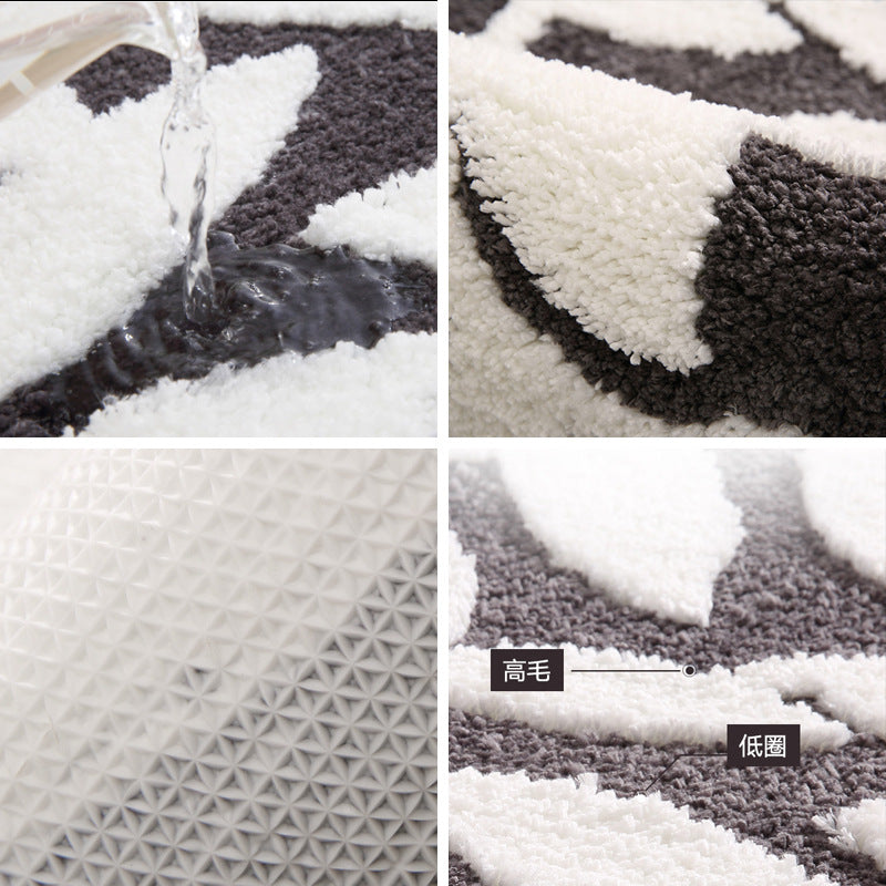 Leaf Patterned Luxury Bath Mat Kalsten