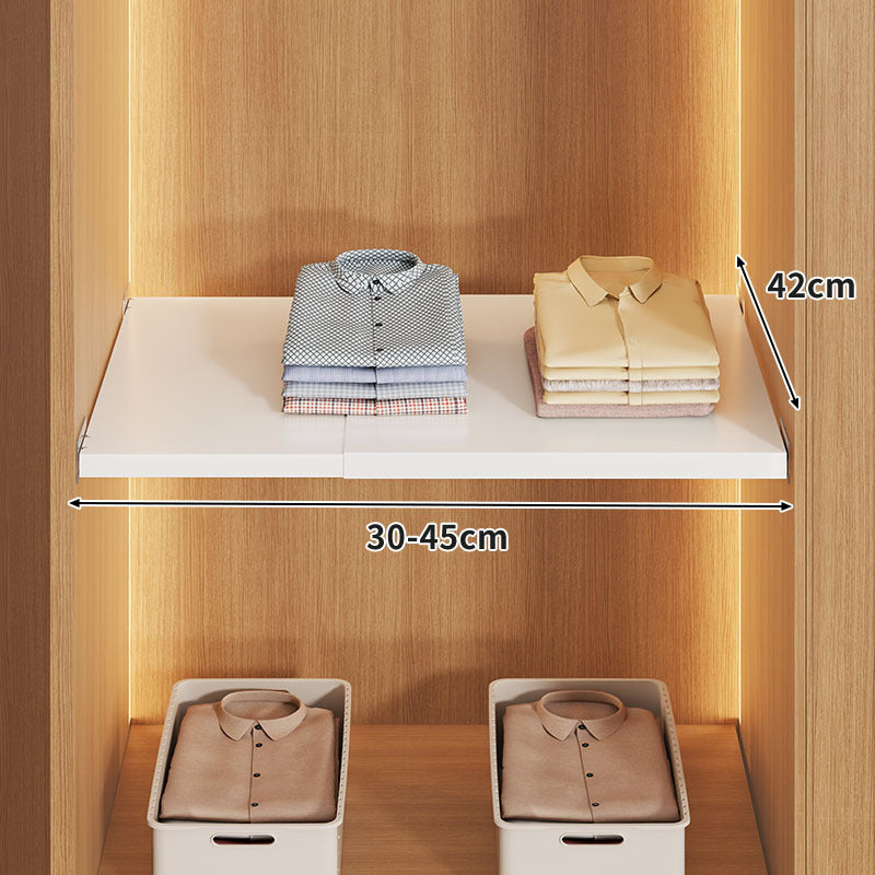 Expandable Hinged Closet Shelf Board