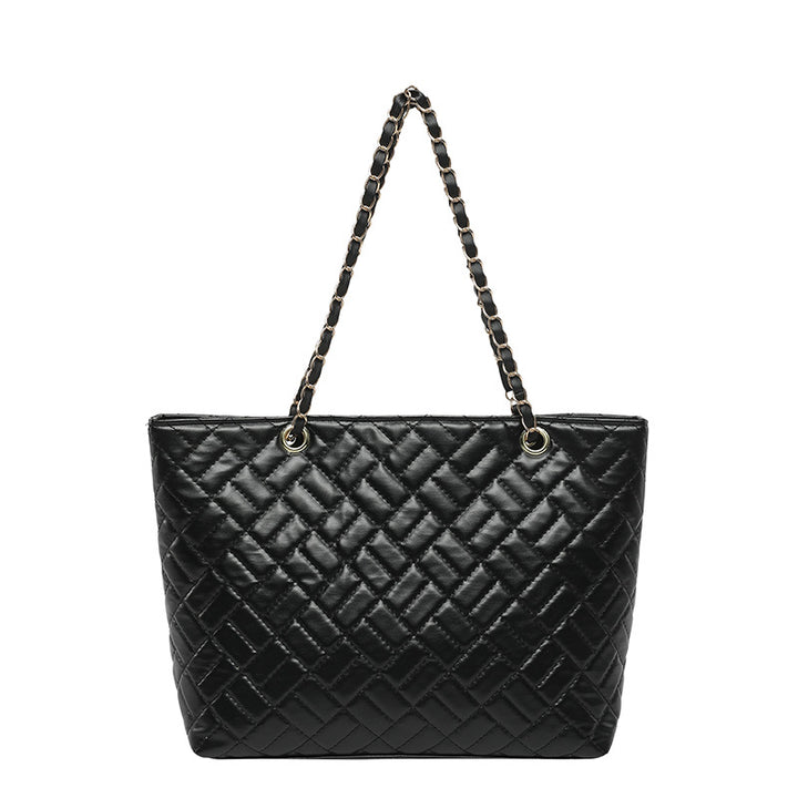 WoQuilted Tote Bag with Chain Handles Kalsten
