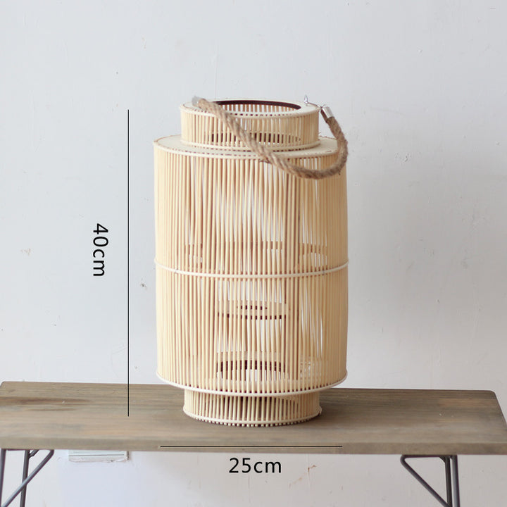 Decorative lantern made of woven material Kalsten