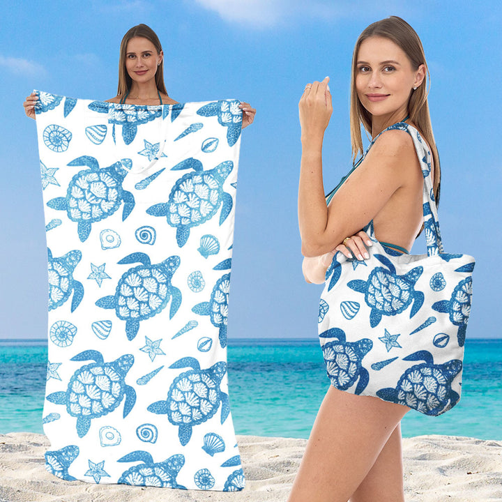 Beach towel with creative sea turtle pattern Kalsten