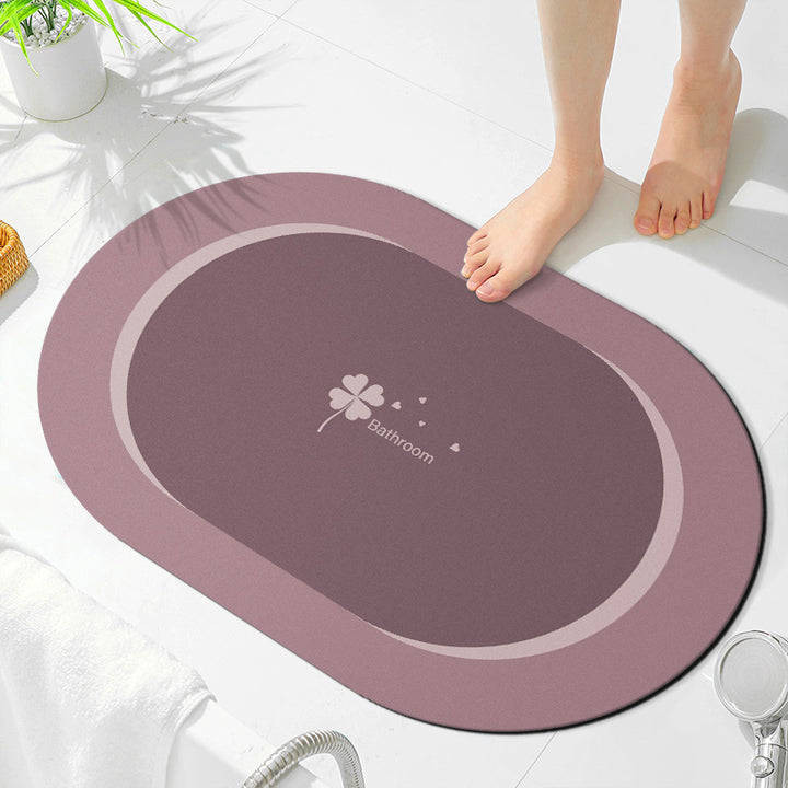 Soft Microfiber Bath Mat with Anti-Slip Features