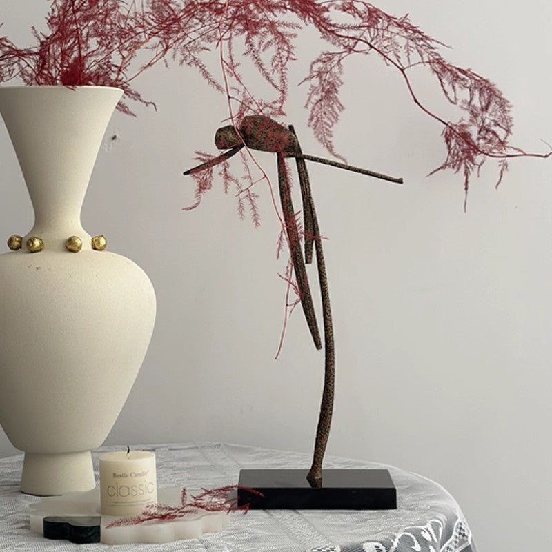 Abstract Decorative Metal Bird Sculpture