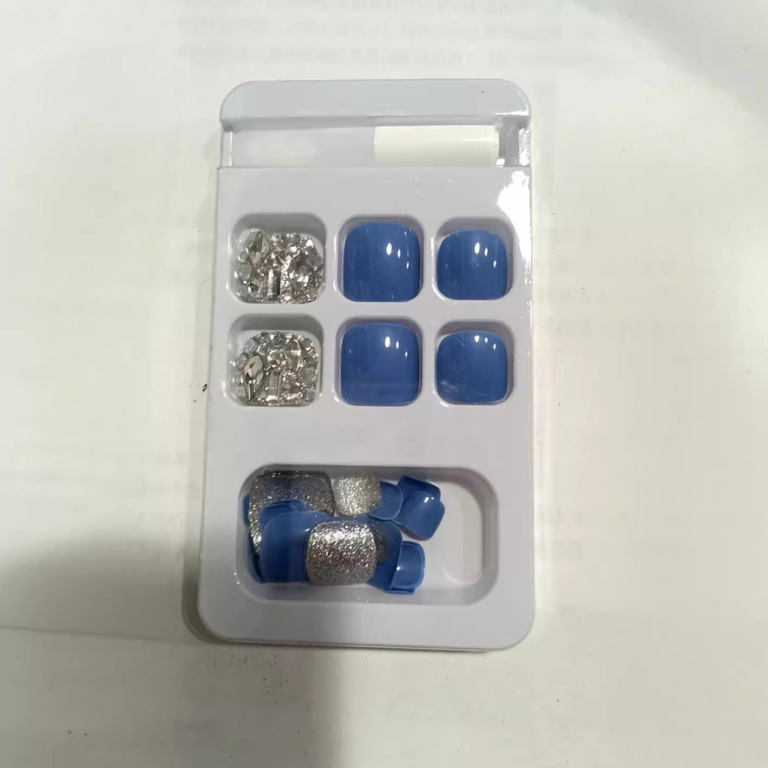 Decorative Press-On Nail Kit with Rhinestone Accents Kalsten