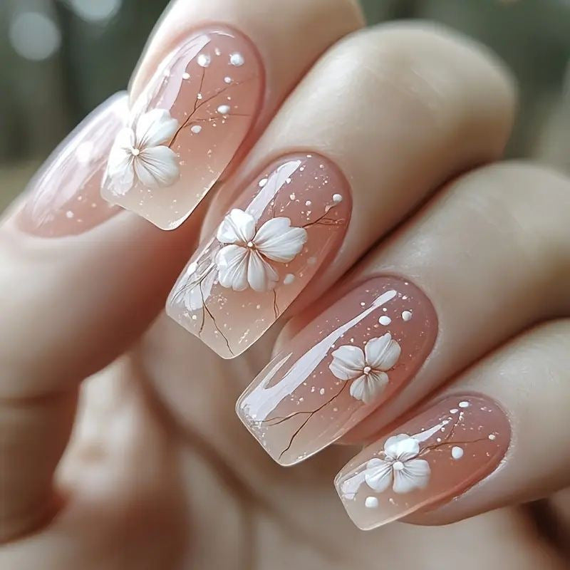Floral Acrylic Nail Art Enhancements Kalsten 1789915083