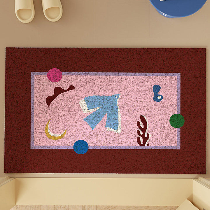 Decorative Apple Themed Floor Mat for Home