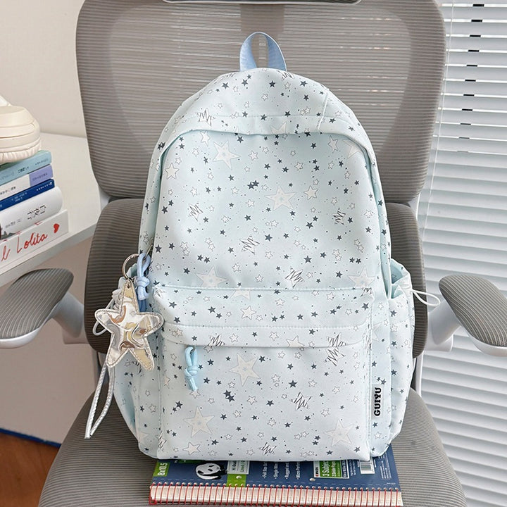 Stylish Star-Patterned School Backpack Kalsten