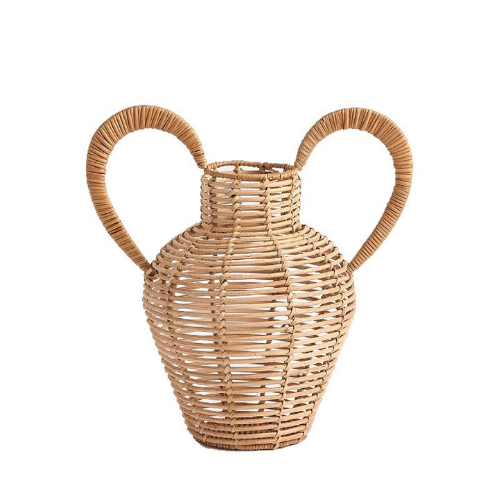 Decorative vase made of woven natural material Kalsten