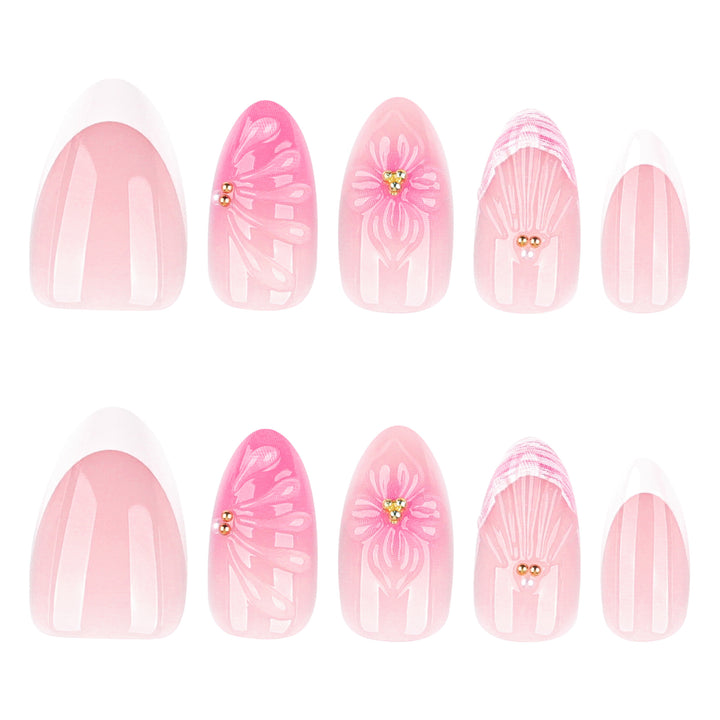 Outstanding nail art with luxurious flower and shell designs Kalsten