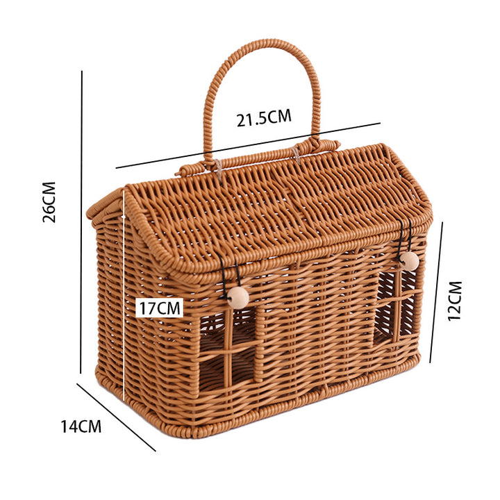 Charming Woven Storage Basket with Lid Kalsten