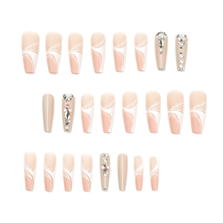 Artful nail extensions with elegant decorations Kalsten