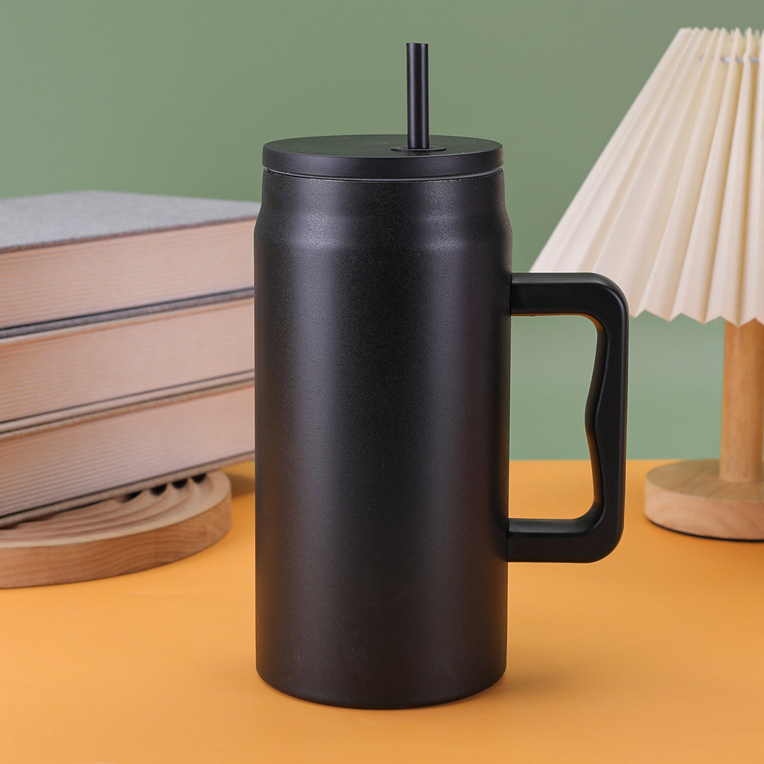 Women's reusable drinking cup with straw and ergonomic handle Kalsten