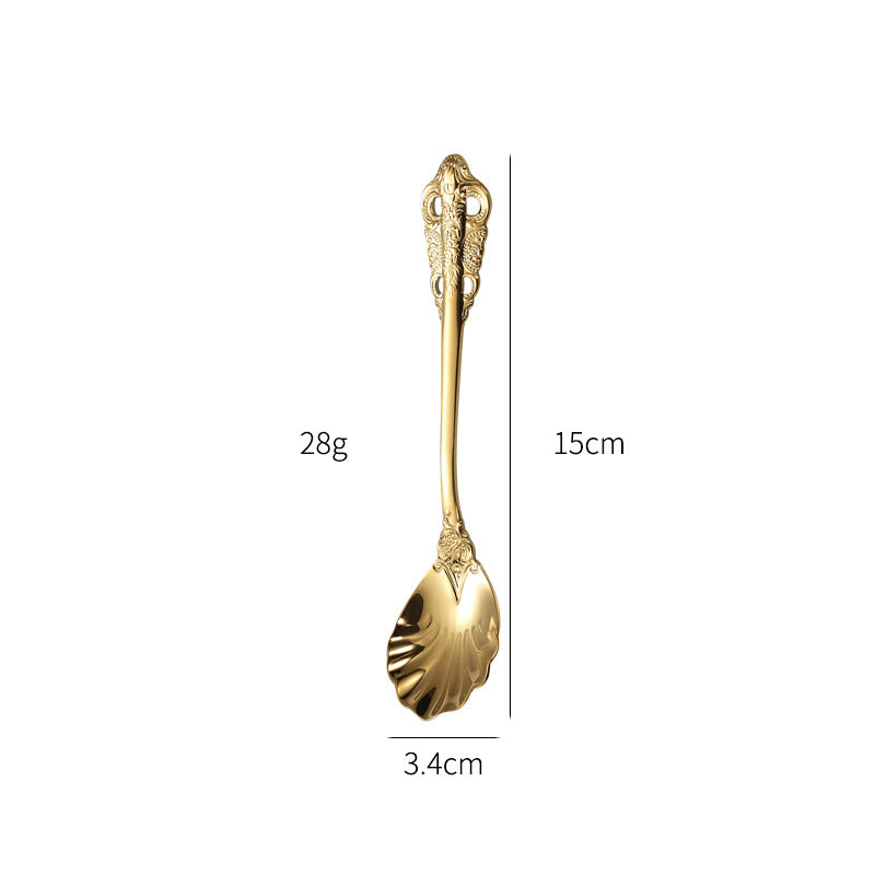 Elegant fish fork with artistic handle design Kalsten