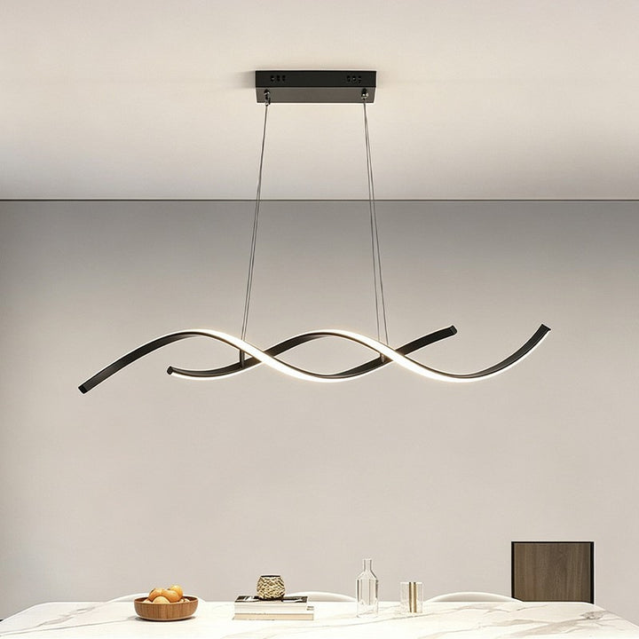 Wave-Inspired LED Pendant Light