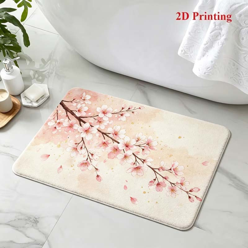 Floral-Themed Comfort Bath Mat Kalsten