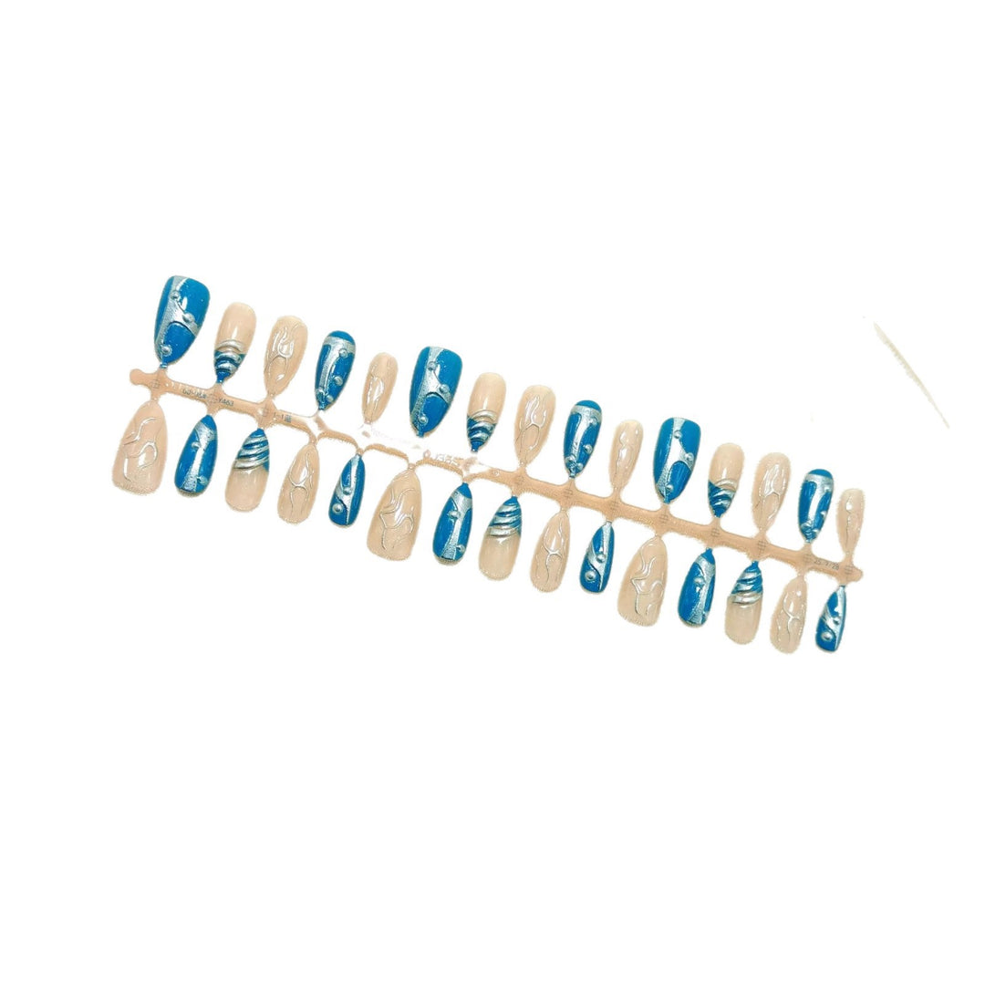Artificial nails with creative shimmer design Kalsten