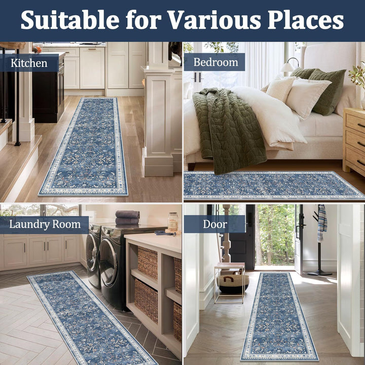Floral Pattern Runner Rug
