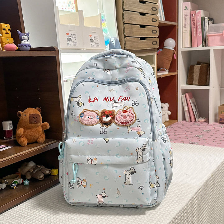Embroidered Animal Character School Backpack Kalsten