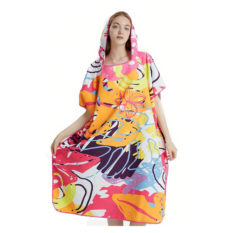 Badeponcho with stylish design and practical hood Kalsten