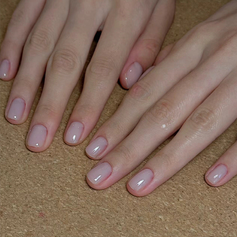 Glamorous Press-On Nail Set with Rhinestone and Glossy Finish Kalsten