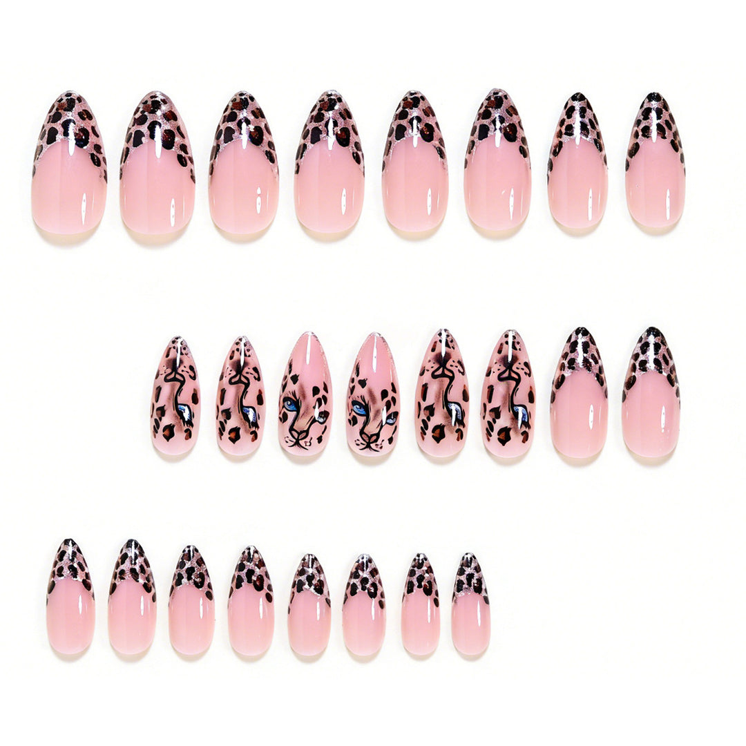 Artistic Leopard Print Stiletto Nail Art Tips Kalsten