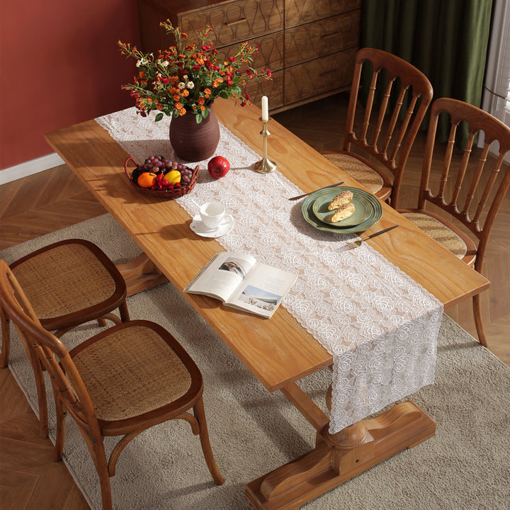 Elegant Floral Lace Table Runner