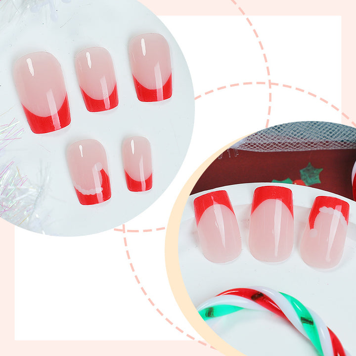 Artistic French Tip Press-On Nails kalsten