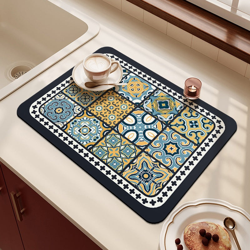 Vintage-Inspired Kitchen Sink Mat