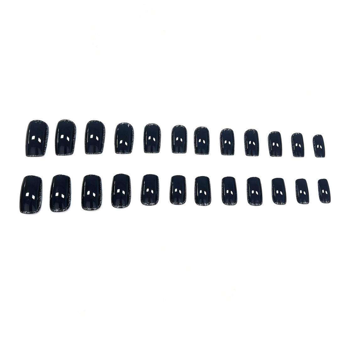 Elegant Rhinestone-Trimmed Gel Nail Enhancements Kalsten