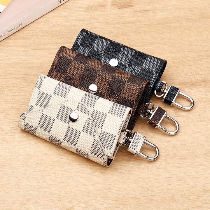 Checkered Pattern Keychain Wallet kalsten