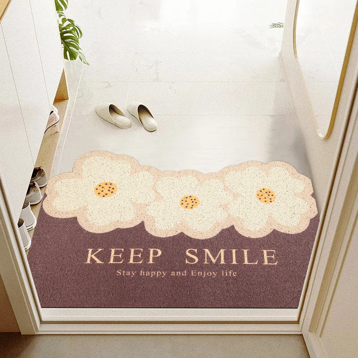 Floral-Themed Welcome Mat