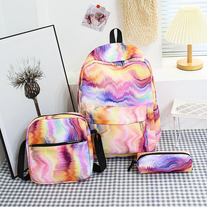 Stylish backpack with matching crossbody bag and pencil case Kalsten