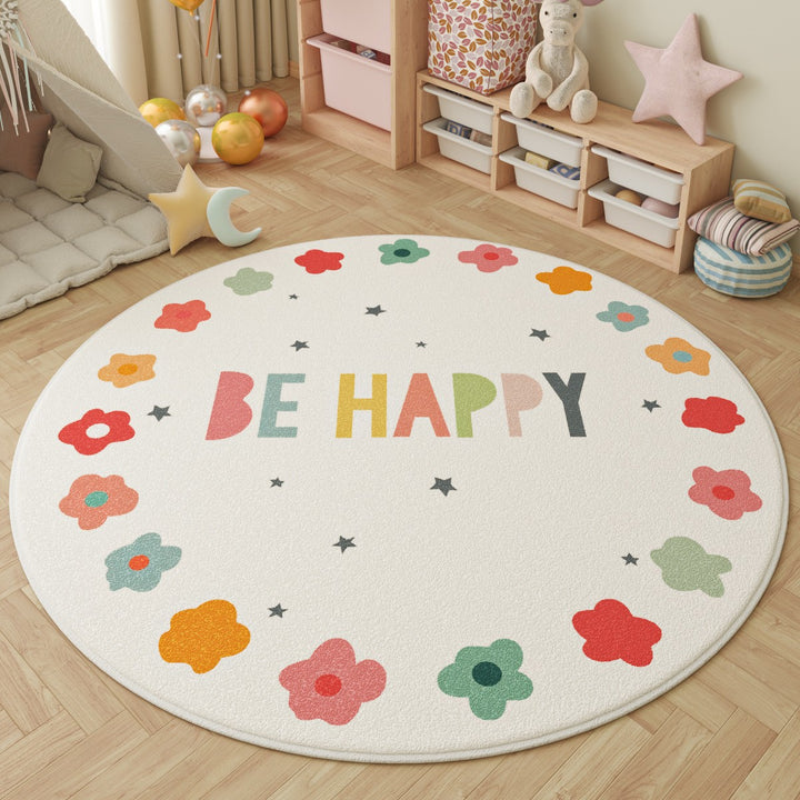 Playful Inspirational Round Area Rug Kalsten