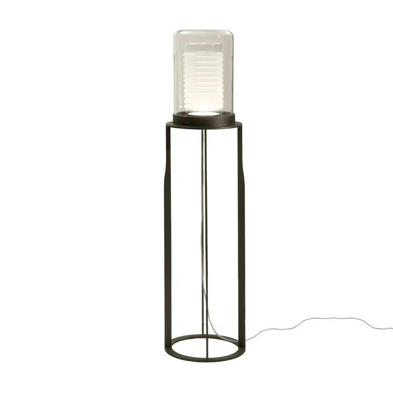 Contemporary Table Lamp with Textured Glass Shade